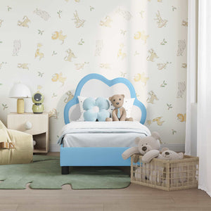 Struttura letto per bambini con testata Blu 70 x 140 cm PU 42011170