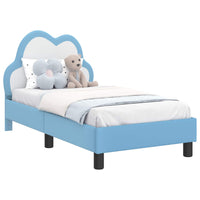 Struttura letto per bambini con testata Blu 70 x 140 cm PU 42011170