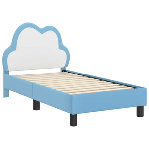 Struttura letto per bambini con testata Blu 70 x 140 cm PU 42011170