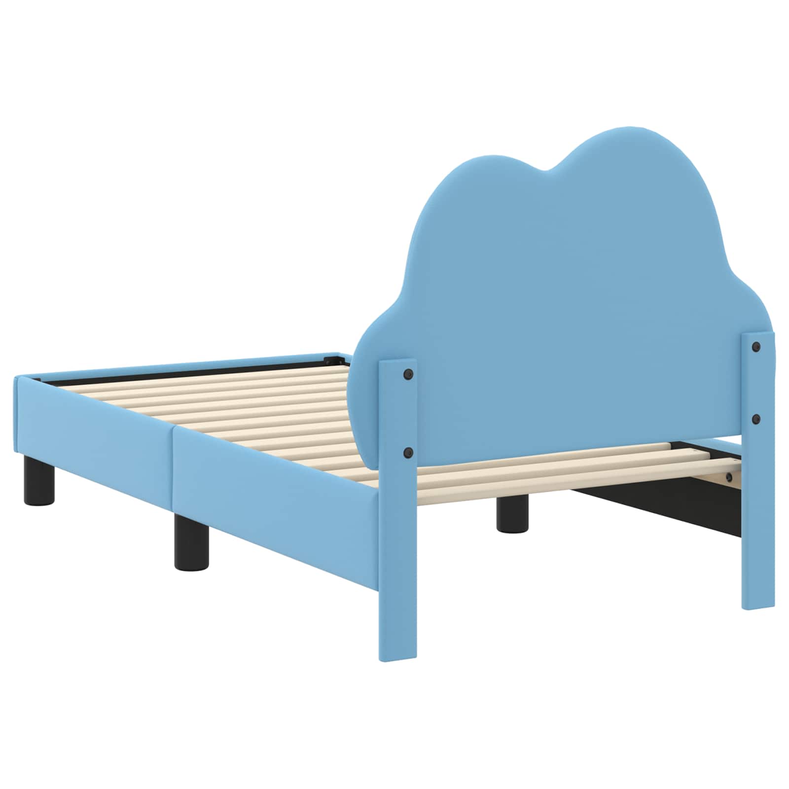 Struttura letto per bambini con testata Blu 70 x 140 cm PU 42011170