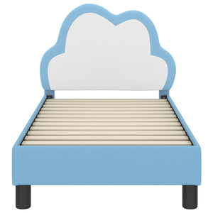 Struttura letto per bambini con testata Blu 70 x 140 cm PU 42011170