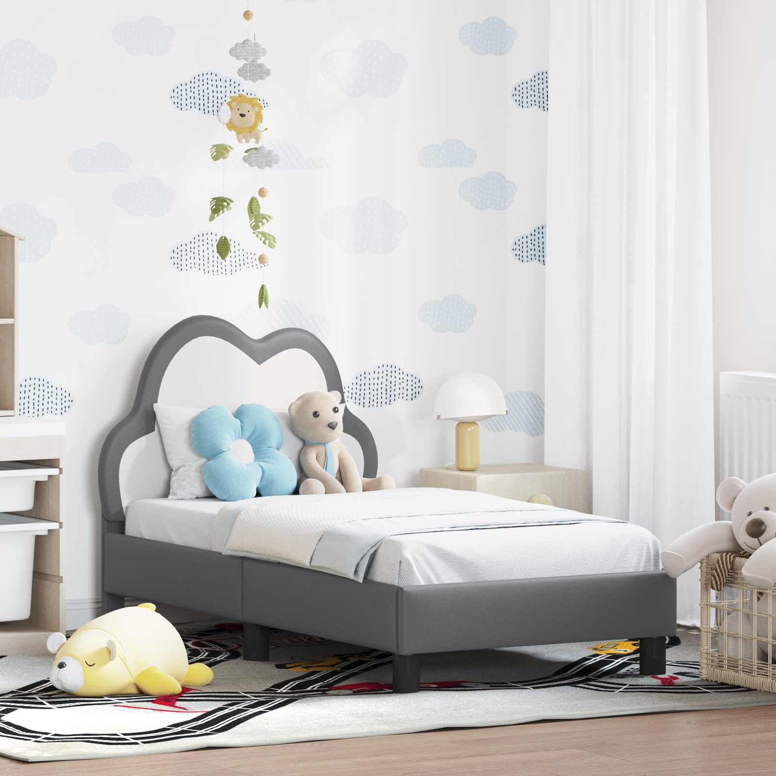Struttura letto per bambini con testata Grigio chiaro 42011171
