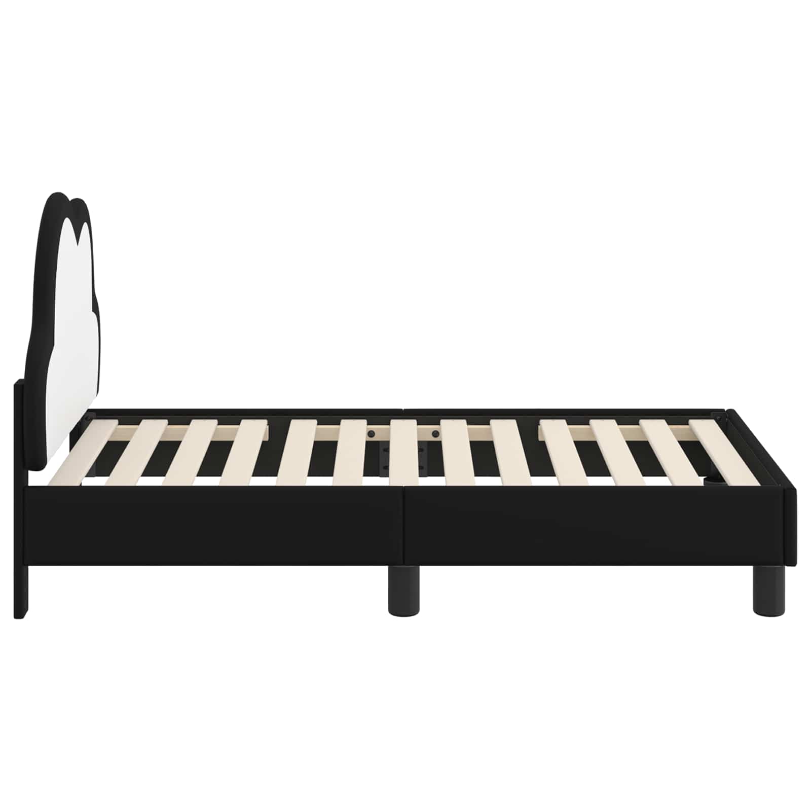 Struttura letto per bambini con testata Nero 70 x 140 cm PU 42011172