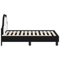 Struttura letto per bambini con testata Nero 70 x 140 cm PU 42011172