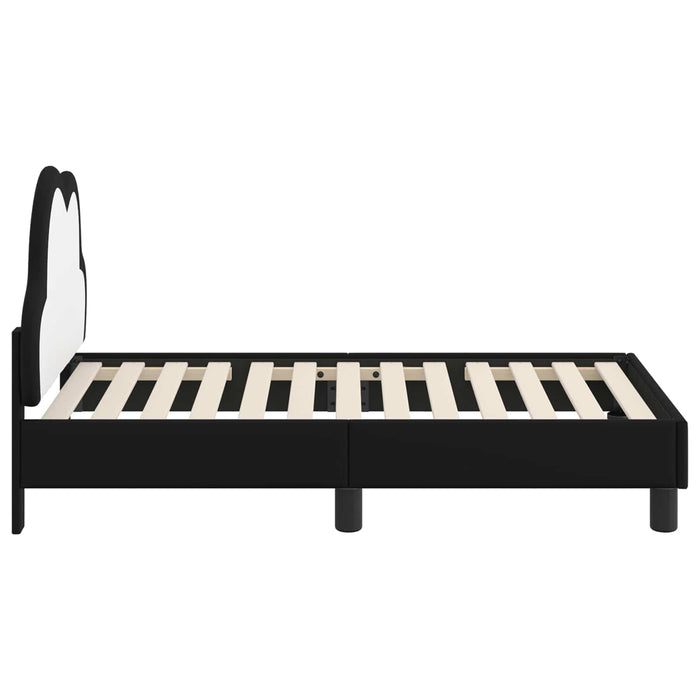 Struttura letto per bambini con testata Nero 70 x 140 cm PU 42011172