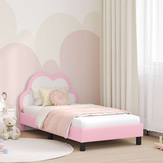 Struttura letto bambini con testata Rosa 80 x 160 cm PU 42011173