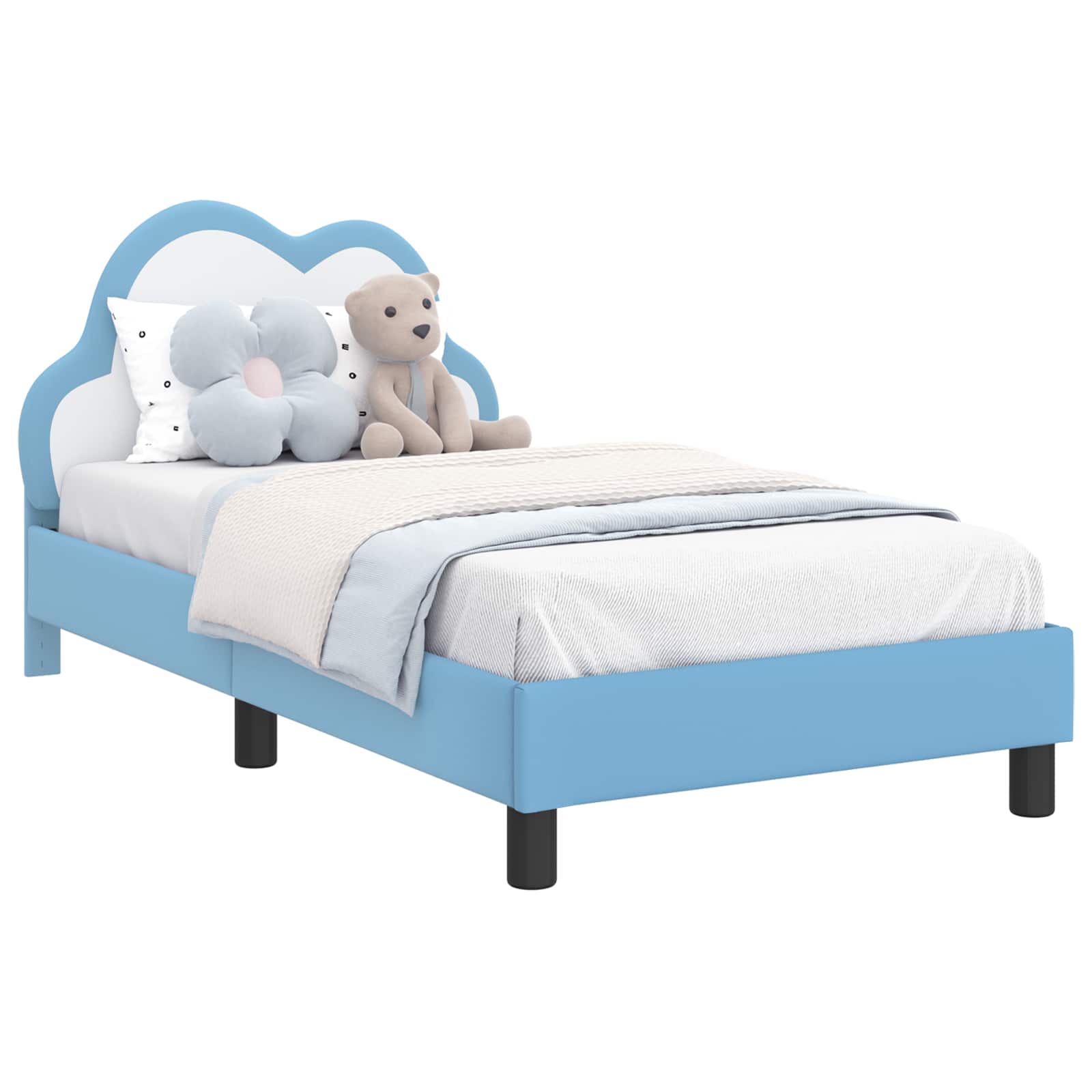 Struttura letto bambini con testata Blu 80 x 160 cm PU 42011174