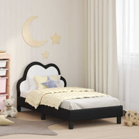 Struttura letto bambini con testata Nero 80 x 160 cm PU 42011176