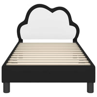 Struttura letto bambini con testata Nero 80 x 160 cm PU 42011176