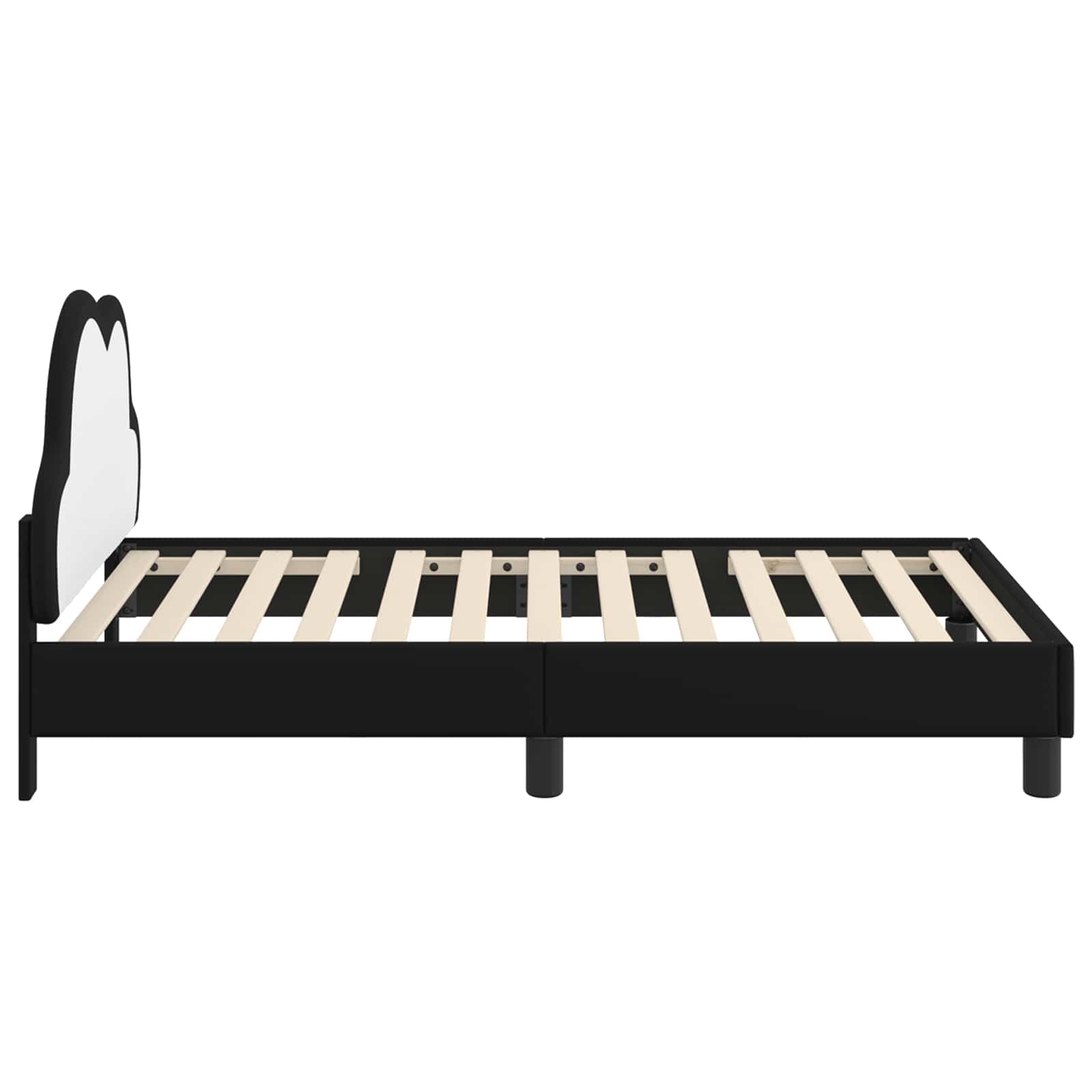 Struttura letto bambini con testata Nero 80 x 160 cm PU 42011176