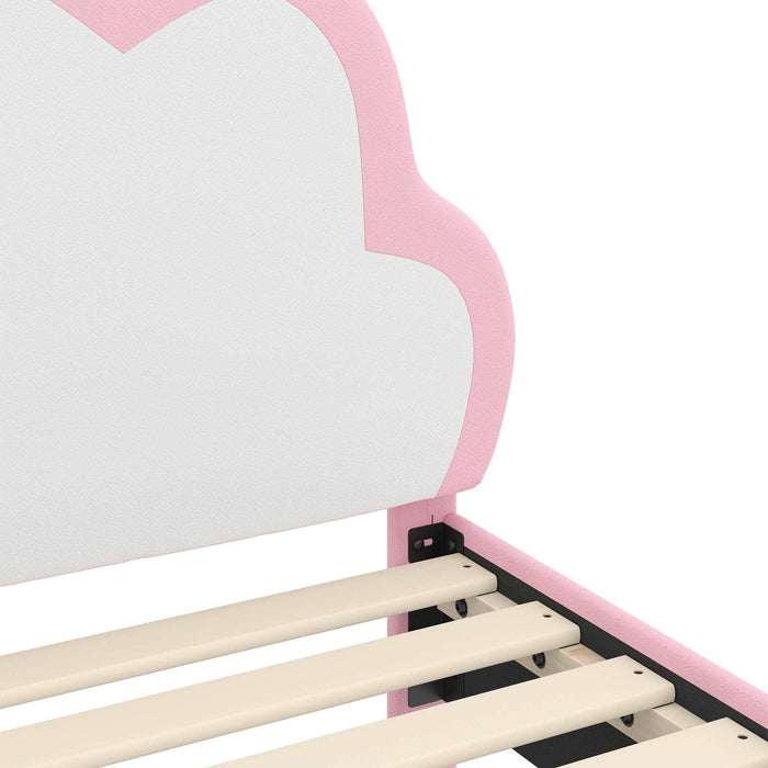 Struttura letto bambini con testata Rosa 90 x 190 cm PU 42011181