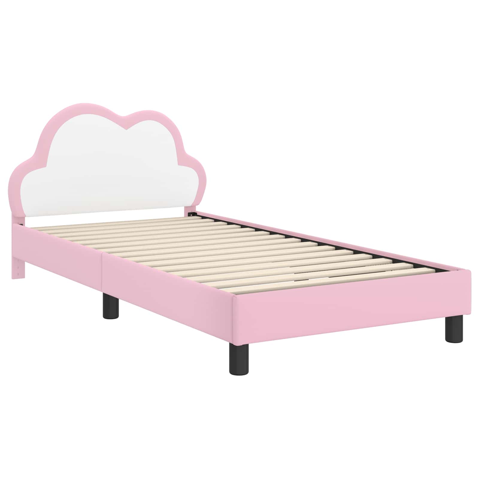 Struttura letto bambini con testata Rosa 90 x 190 cm PU 42011181