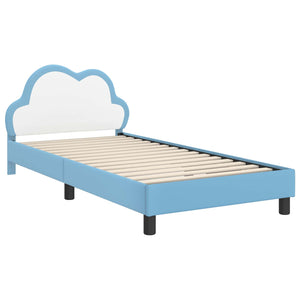 Struttura letto bambini con testata Blu 90 x 190 cm PU 42011182
