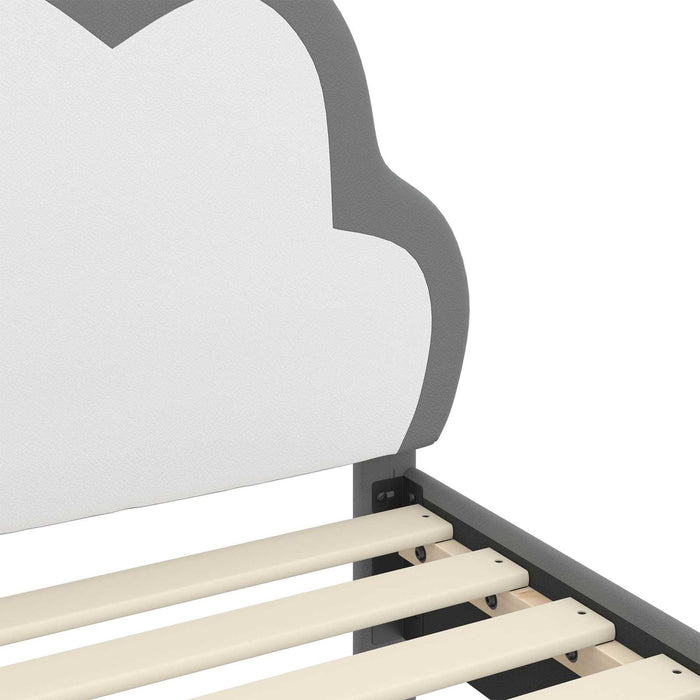 Struttura letto bambini con testata Grigio chiaro 90 x 190 cm 42011183