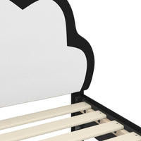 Struttura letto bambini con testata Nero 90 x 190 cm PU 42011184