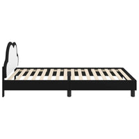 Struttura letto bambini con testata Nero 90 x 190 cm PU 42011184