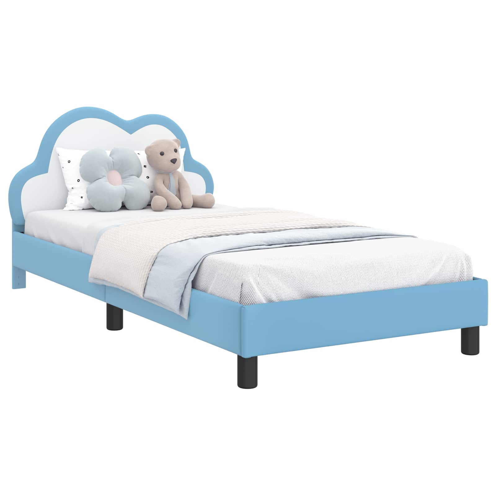 Struttura letto bambini con testata Blu 90 x 200 cm PU 42011186