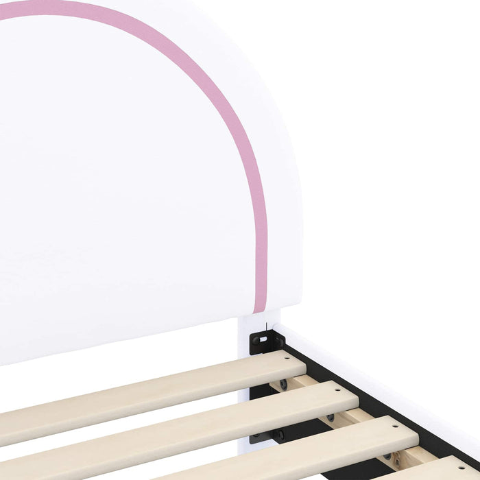 Struttura letto per bambini con testata Bianco 70 x 140 cm PU 42011189