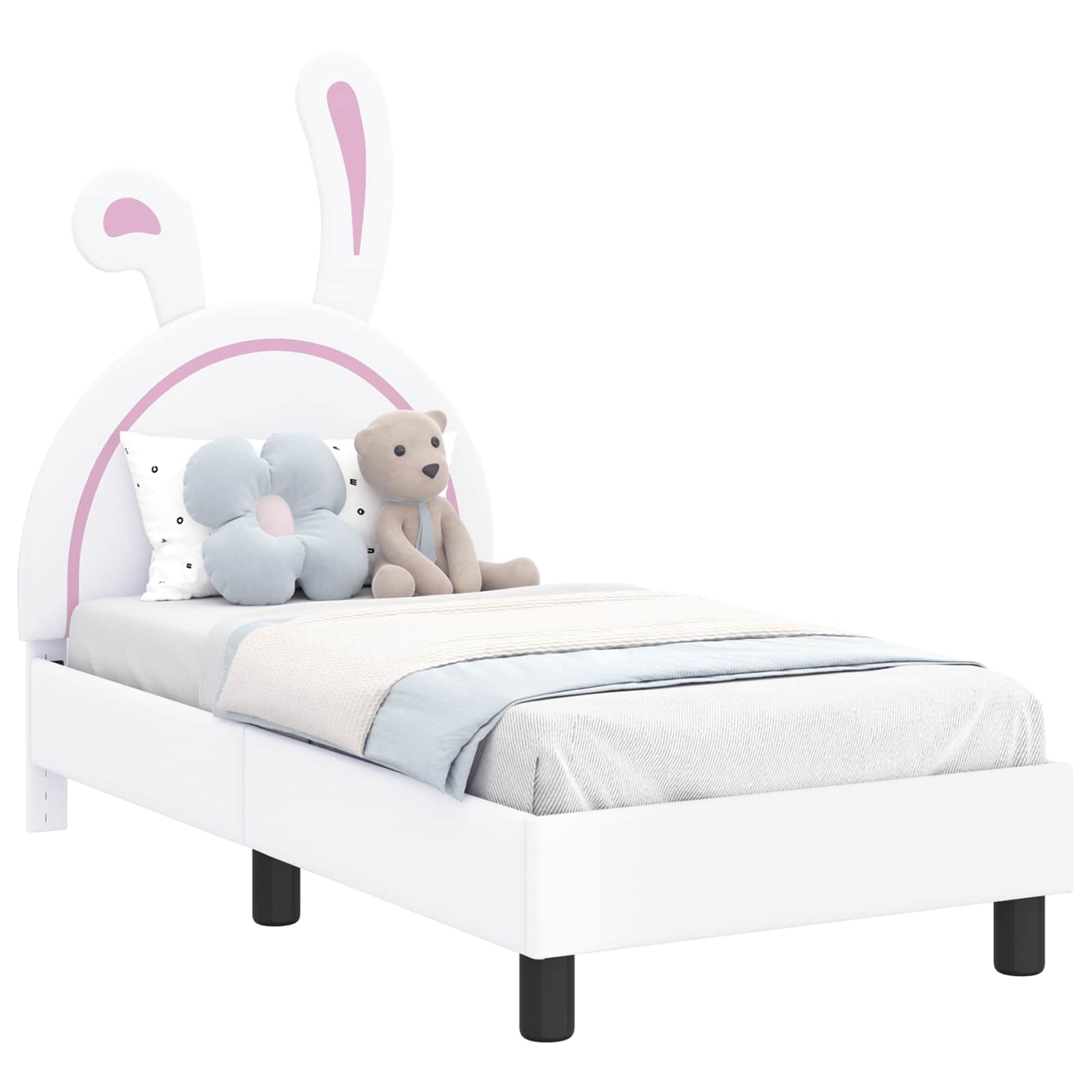 Struttura letto per bambini con testata Bianco 70 x 140 cm PU 42011189