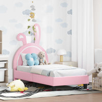 Struttura letto per bambini con testata Rosa 70 x 140 cm PU 42011191