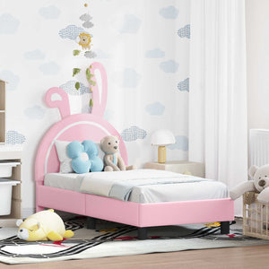 Struttura letto per bambini con testata Rosa 70 x 140 cm PU 42011191