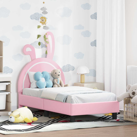 Struttura letto per bambini con testata Rosa 70 x 140 cm PU 42011191