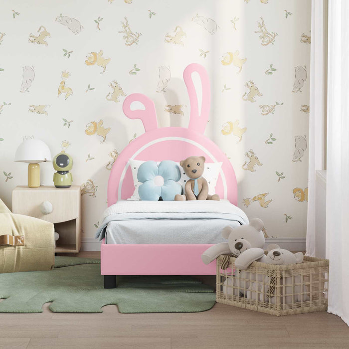 Struttura letto per bambini con testata Rosa 70 x 140 cm PU 42011191