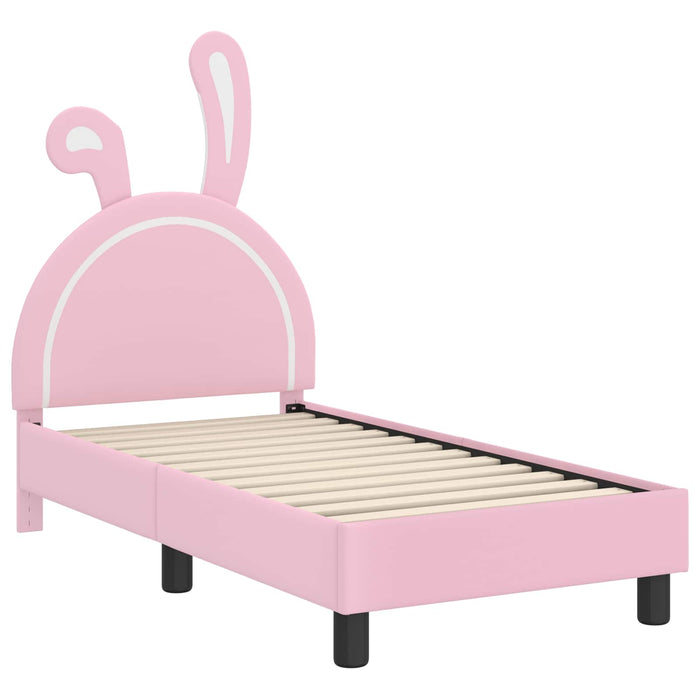 Struttura letto per bambini con testata Rosa 70 x 140 cm PU 42011191