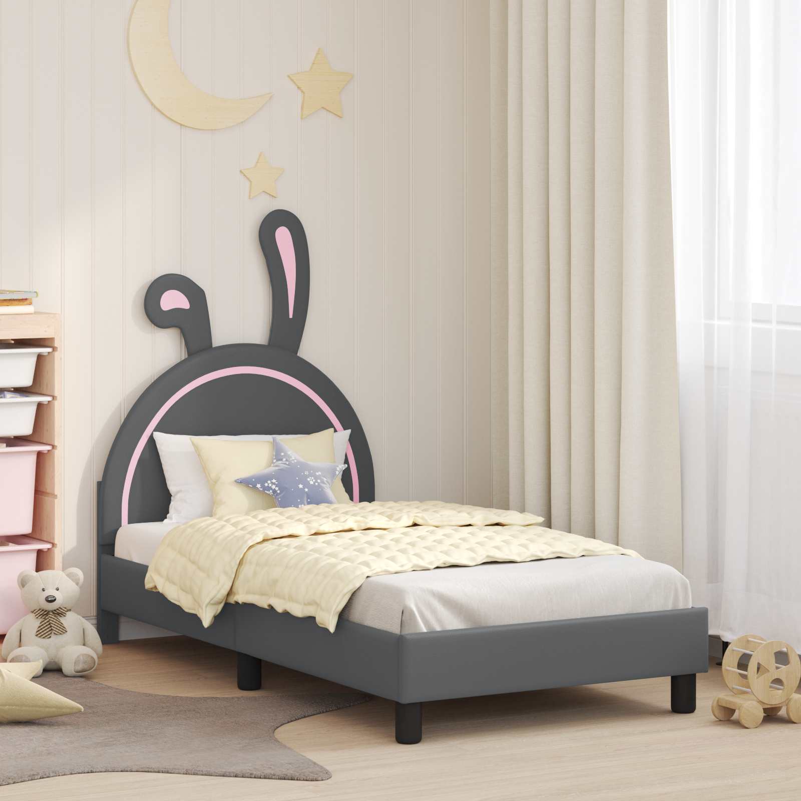 Struttura letto bambini con testata Grigio chiaro 80 x 160 cm 42011193