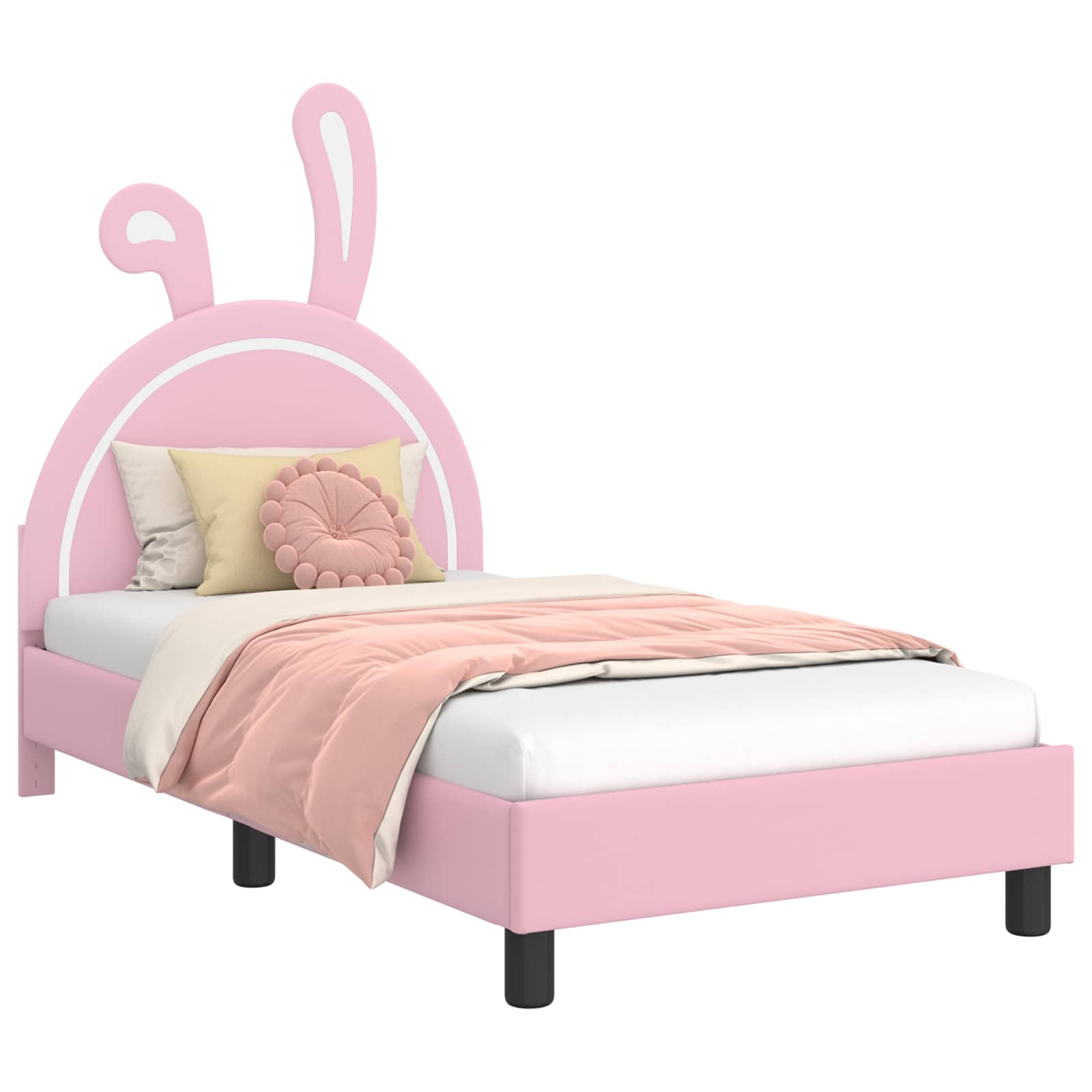 Struttura letto bambini con testata Rosa 80 x 160 cm PU 42011194