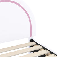 Struttura letto bambini con testata Bianco 90 x 190 cm PU 42011198