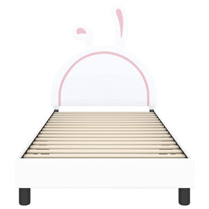 Struttura letto bambini con testata Bianco 90 x 190 cm PU 42011198