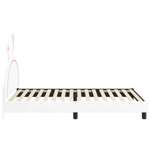 Struttura letto bambini con testata Bianco 90 x 190 cm PU 42011198