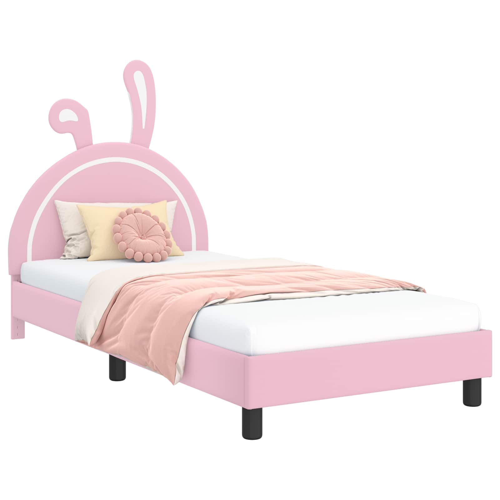 Struttura letto bambini con testata Rosa 90 x 190 cm PU 42011200