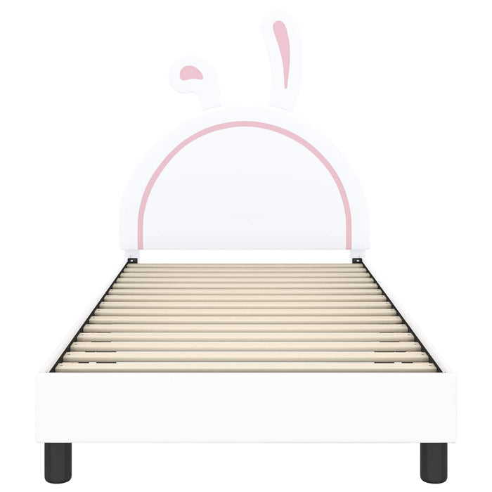 Struttura letto bambini con testata Bianco 90 x 200 cm PU 42011201