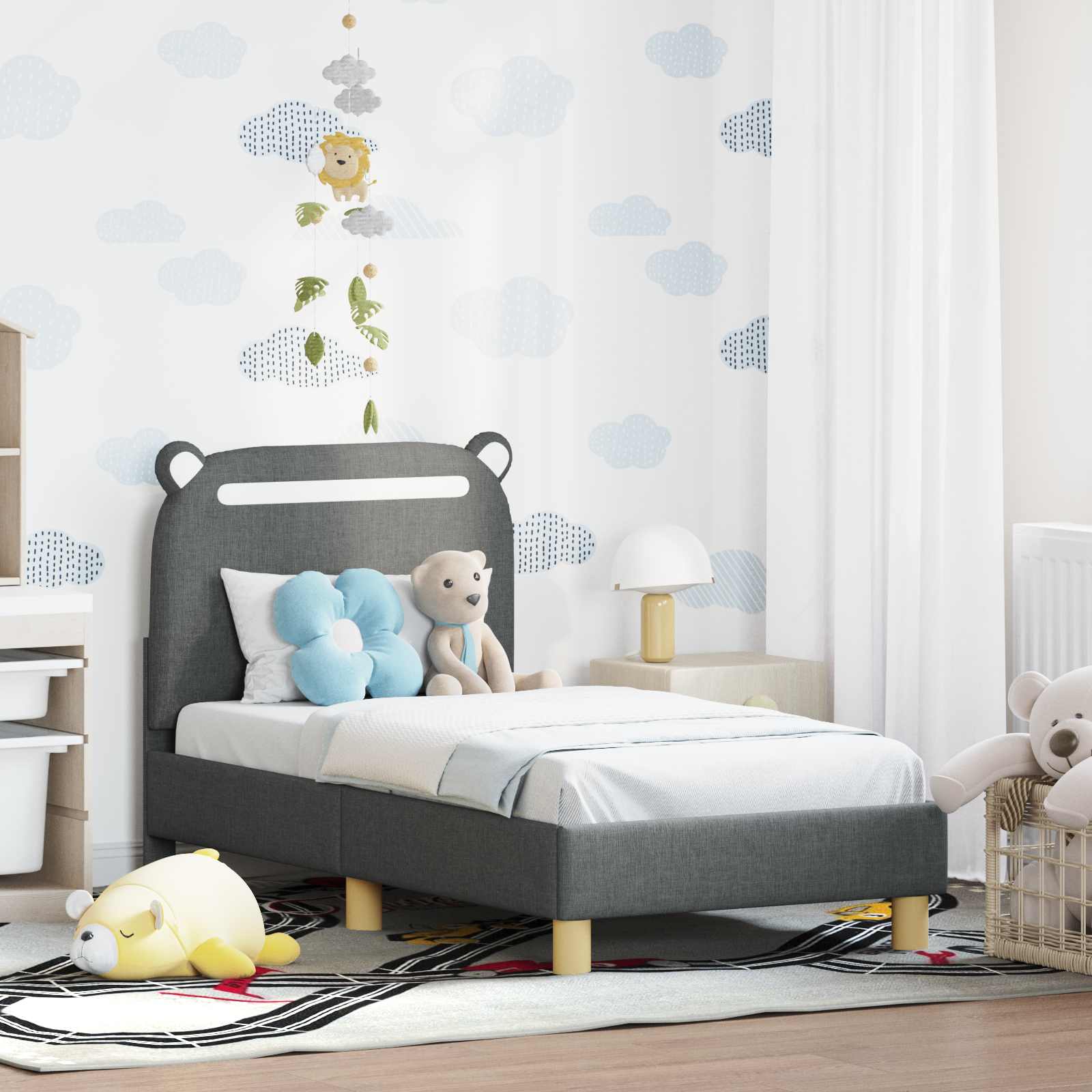 Struttura letto per bambini con testata Grigio scuro 42011205