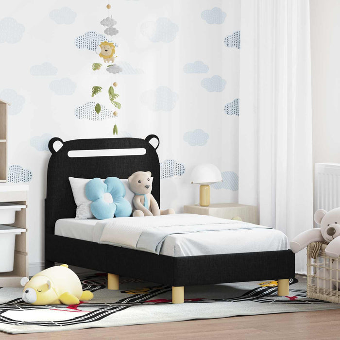 Struttura letto per bambini con testata Nero 70 x 140 cm 42011206