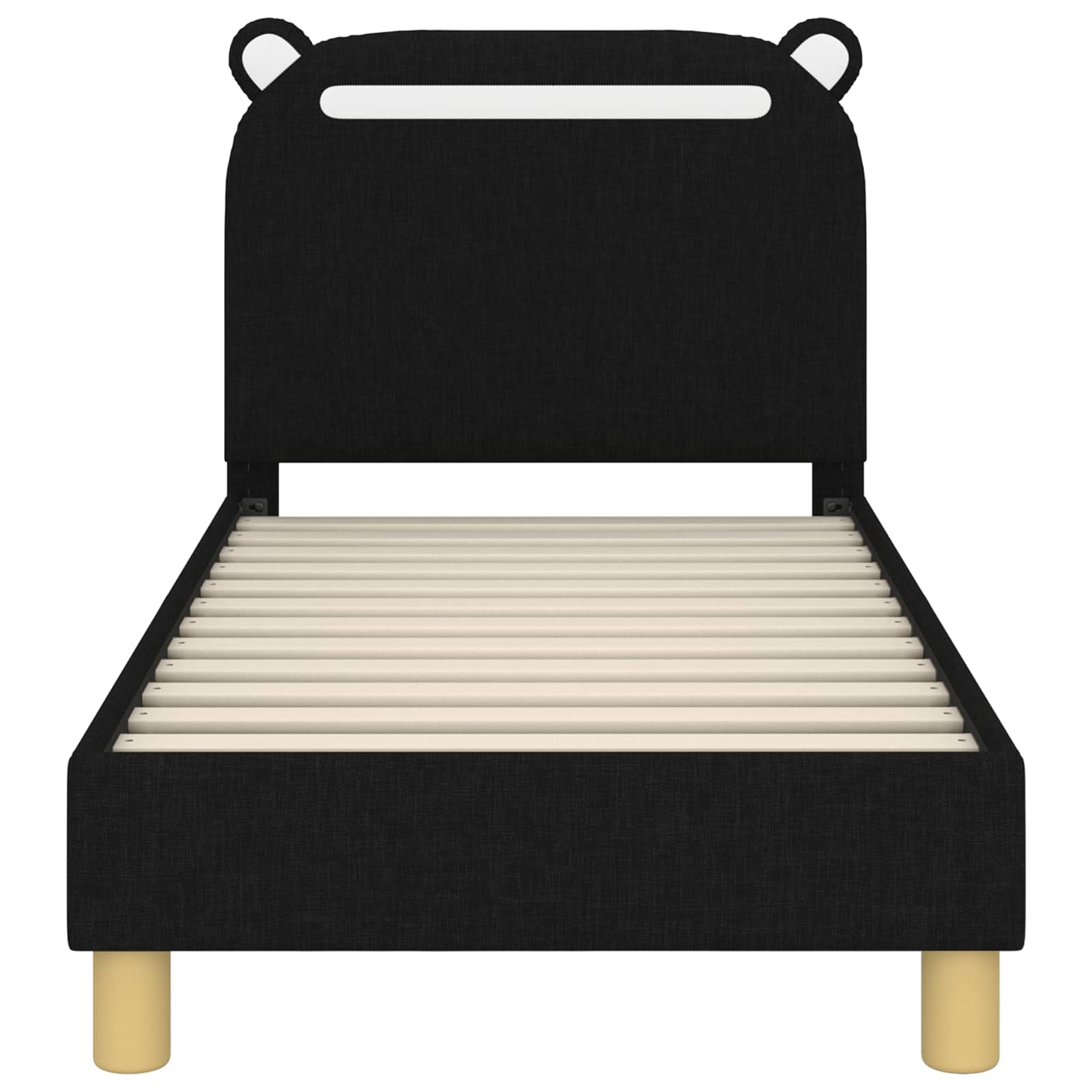 Struttura letto per bambini con testata Nero 70 x 140 cm 42011206