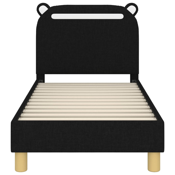 Struttura letto per bambini con testata Nero 70 x 140 cm 42011206