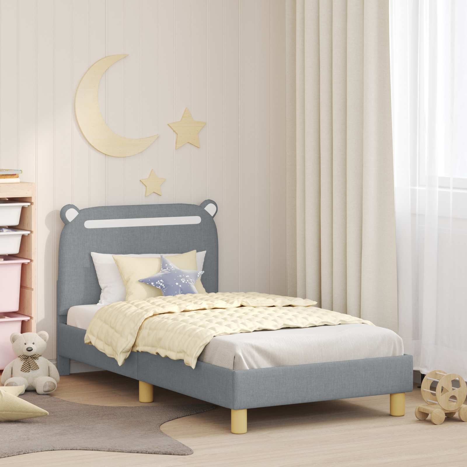 Struttura letto bambini con testata Grigio chiaro 80 x 160 cm 42011209
