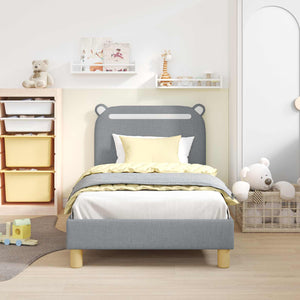 Struttura letto bambini con testata Grigio chiaro 80 x 160 cm 42011209
