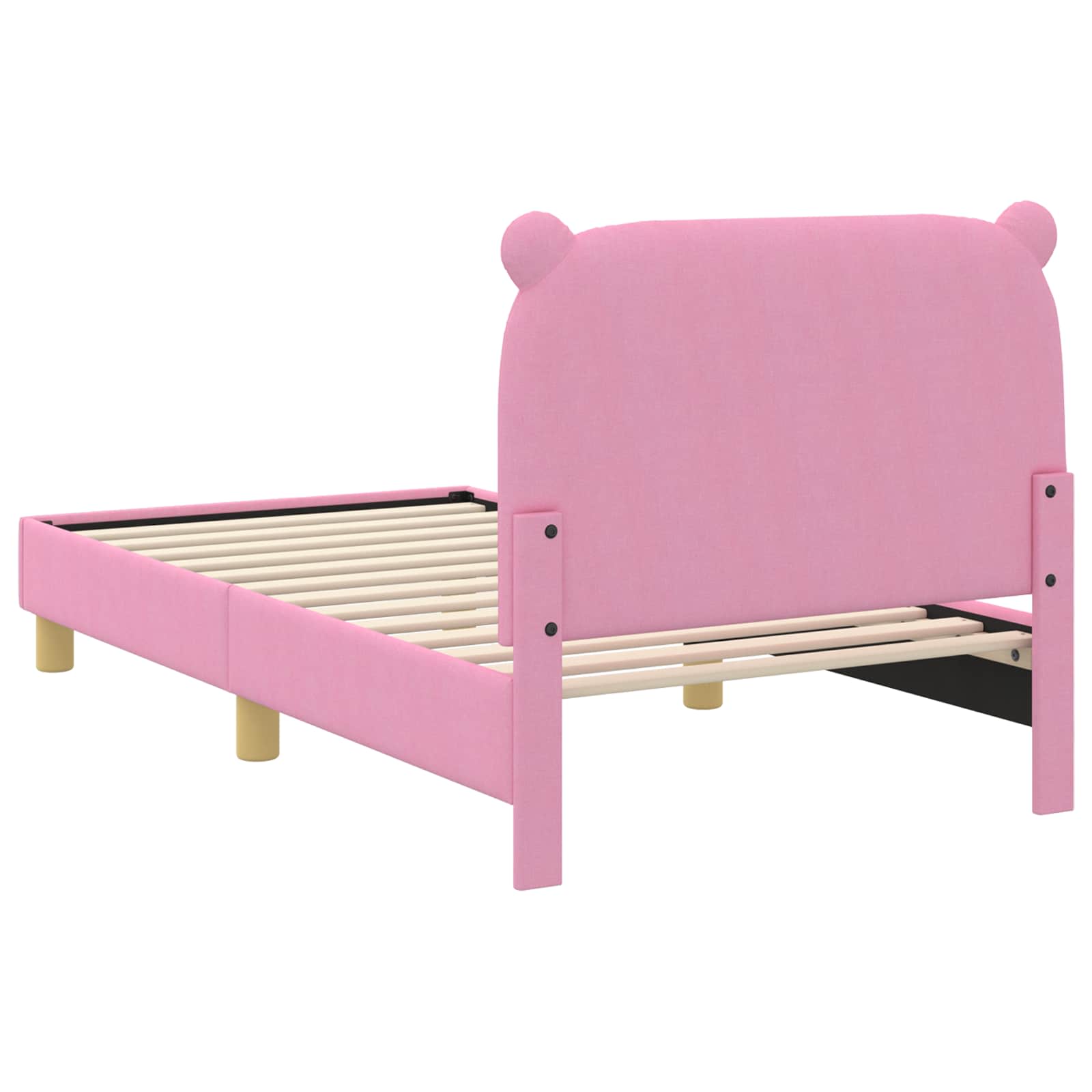 Struttura letto bambini con testata Rosa 80 x 160 cm Tessuto 42011212