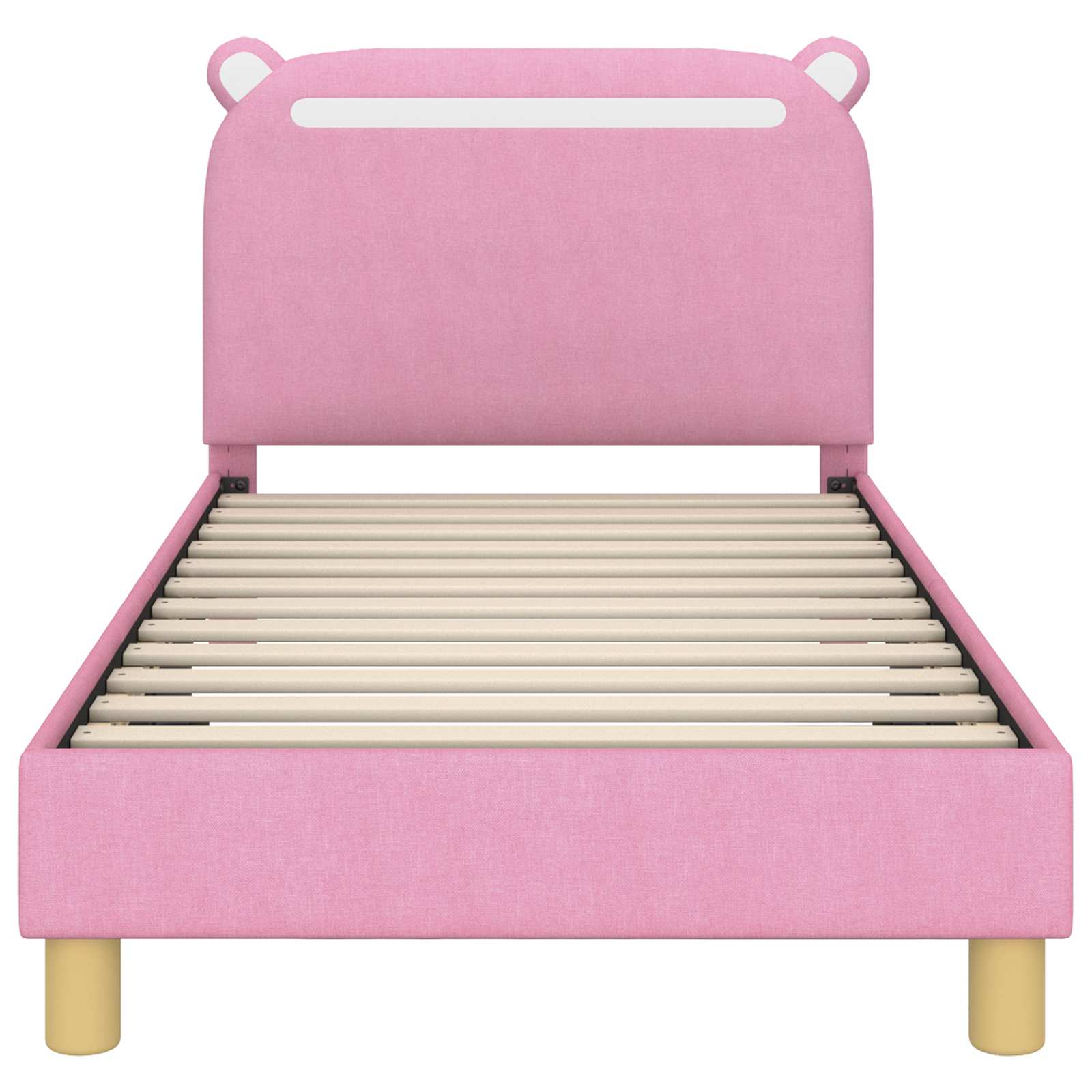 Struttura letto bambini con testata Rosa 80 x 160 cm Tessuto 42011212