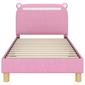 Struttura letto bambini con testata Rosa 80 x 160 cm Tessuto 42011212