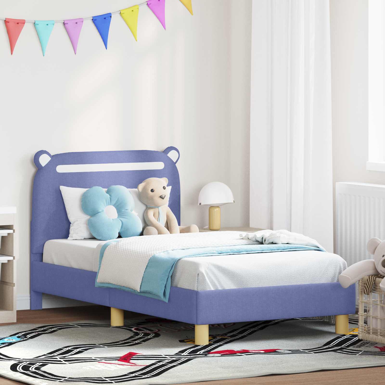 Struttura letto bambini con testata Blu jeans 80 x 160 cm 42011213