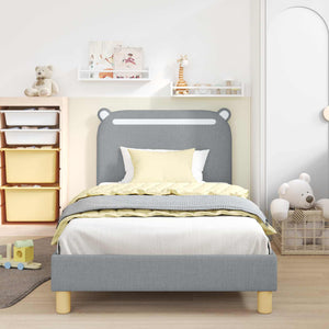 Struttura letto bambini con testata Grigio chiaro 80 x 200 cm 42011214