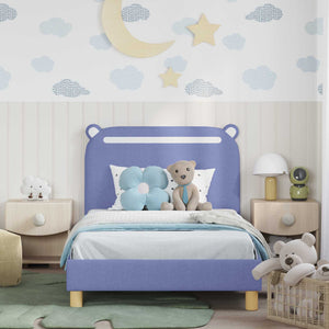 Struttura letto bambini con testata Blu jeans 90 x 200 cm 42011228