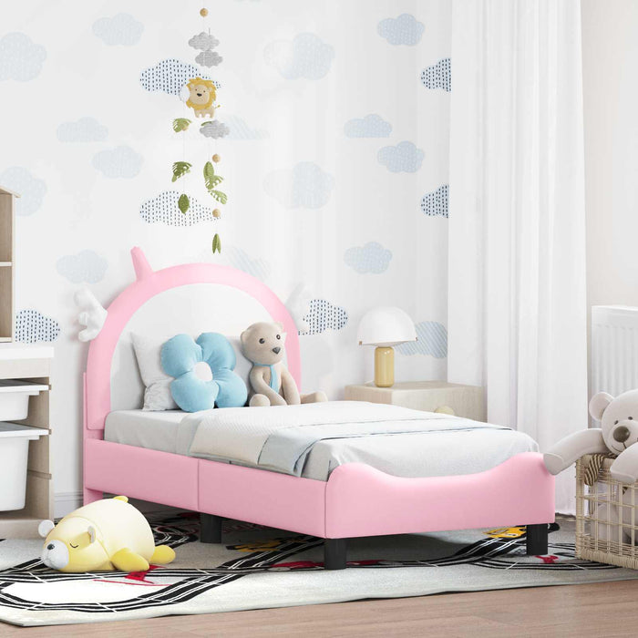 Struttura letto per bambini con testata Rosa 70 x 140 cm PU 42011229