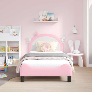 Struttura letto bambini con testata Rosa 80 x 160 cm PU 42011230
