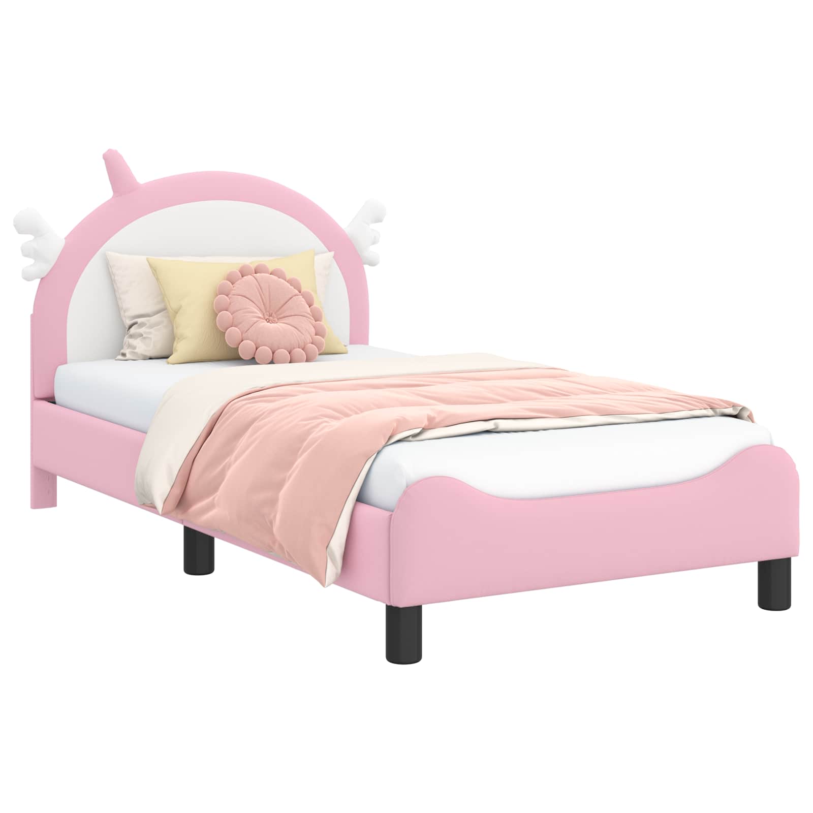 Struttura letto bambini con testata Rosa 80 x 160 cm PU 42011230